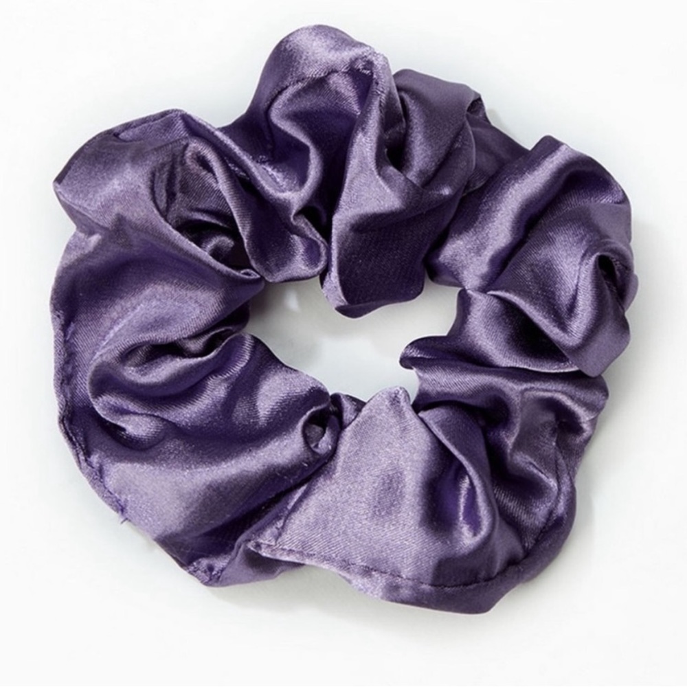 Y2K Purple Satin Hair Scrunchie
